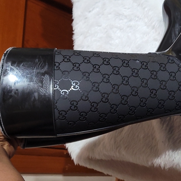Gucci Knee High Rubber Boots - Picture 6 of 16